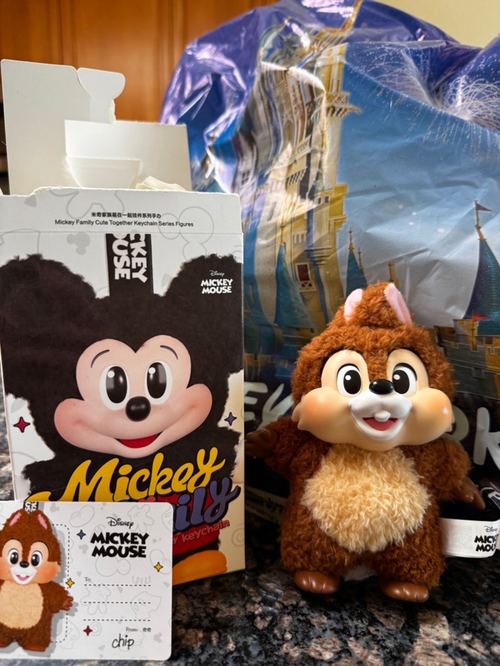 Popmart Mickey Family Chip Keychain